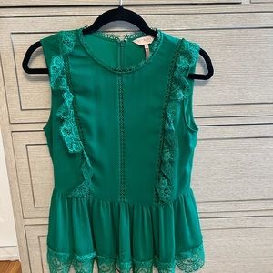 Emerald-green Ted Baker peplum top